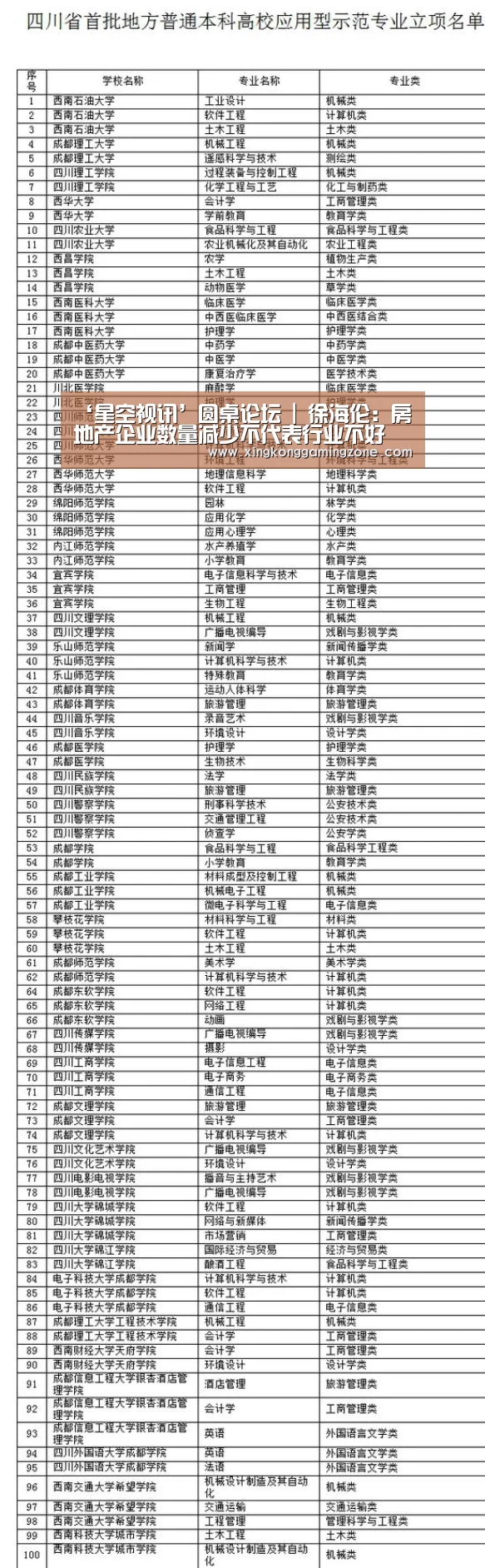 ‘星空视讯’圆桌论坛 | 徐海伦:房地产企业数量减少不代表行业不好(图2) 星空娱乐